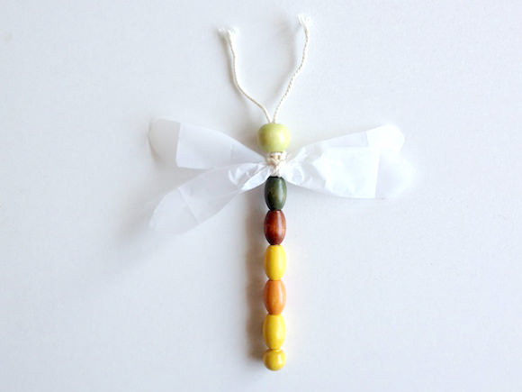 DIY Wooden Bead Dragonfly #2 (easy craft for kids)