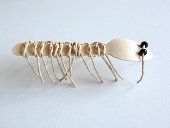 DIY Wooden Spoon Bugs for Kids: Millipede